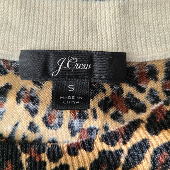 J Crew Tippi Sweater in leopard. Size S - Picture 8 of 9